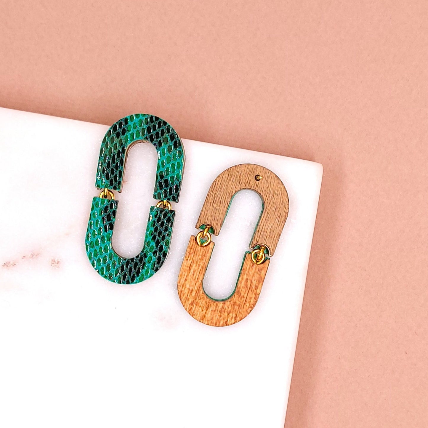 BOUCLES D'OREILLES BELLA UNI CUIR