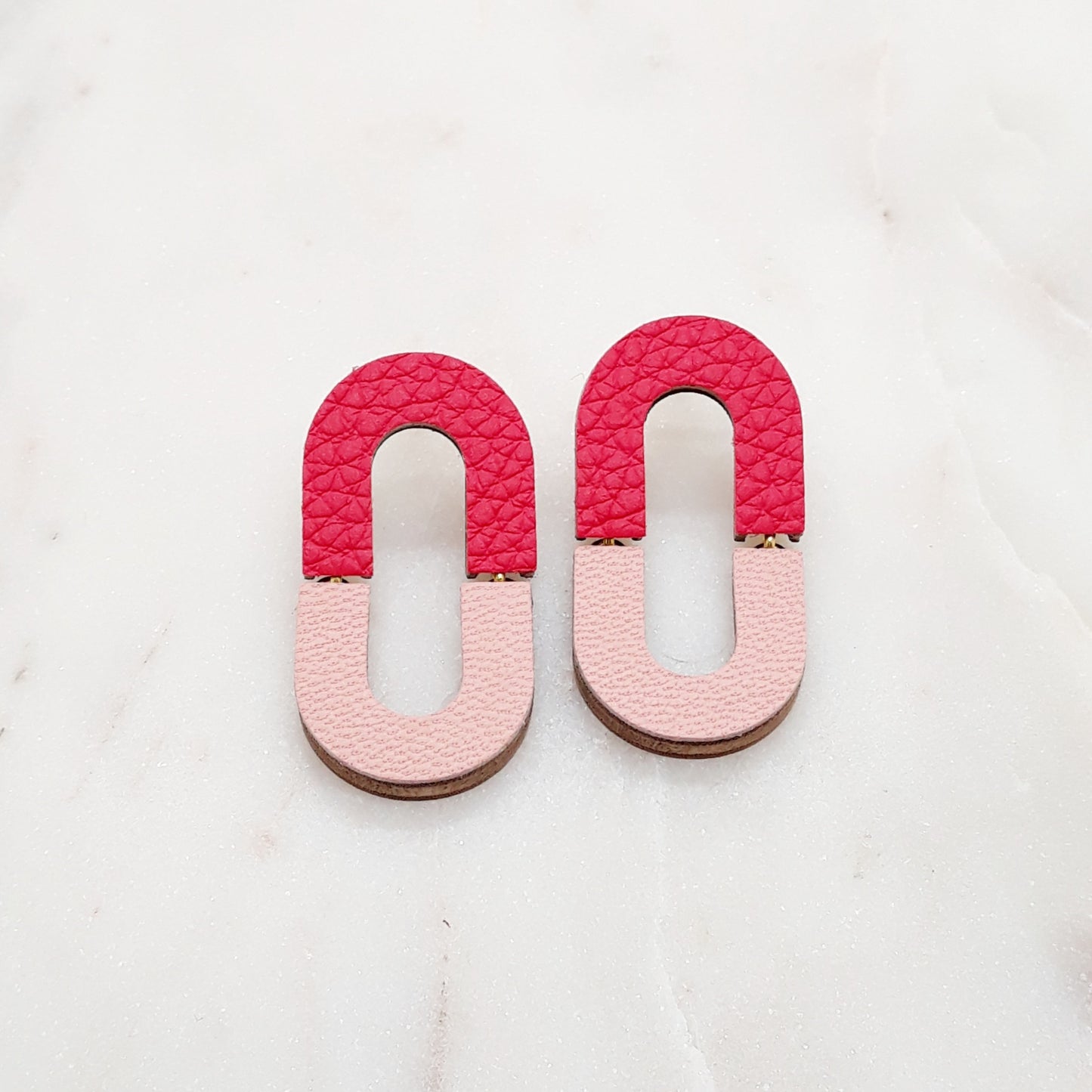 BOUCLES D'OREILLES BELLA DUO CUIR