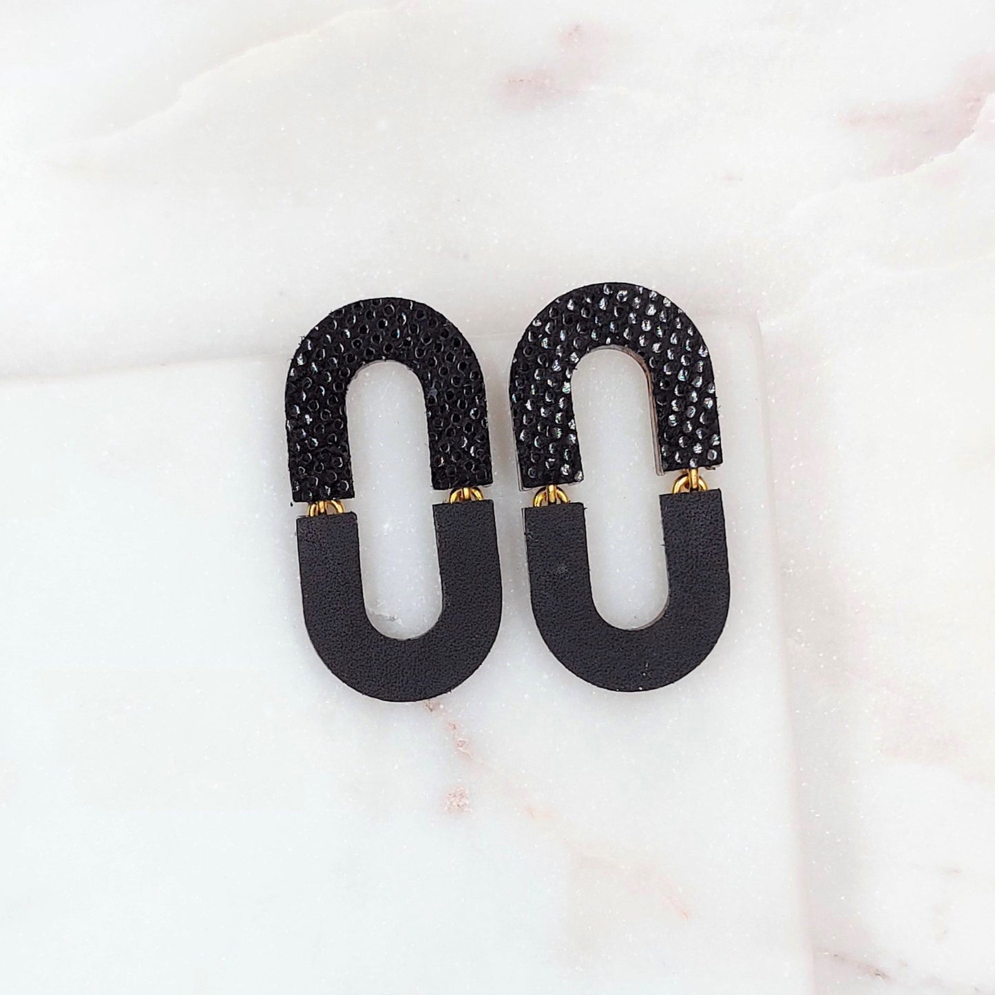 BOUCLES D'OREILLES BELLA UNI CUIR