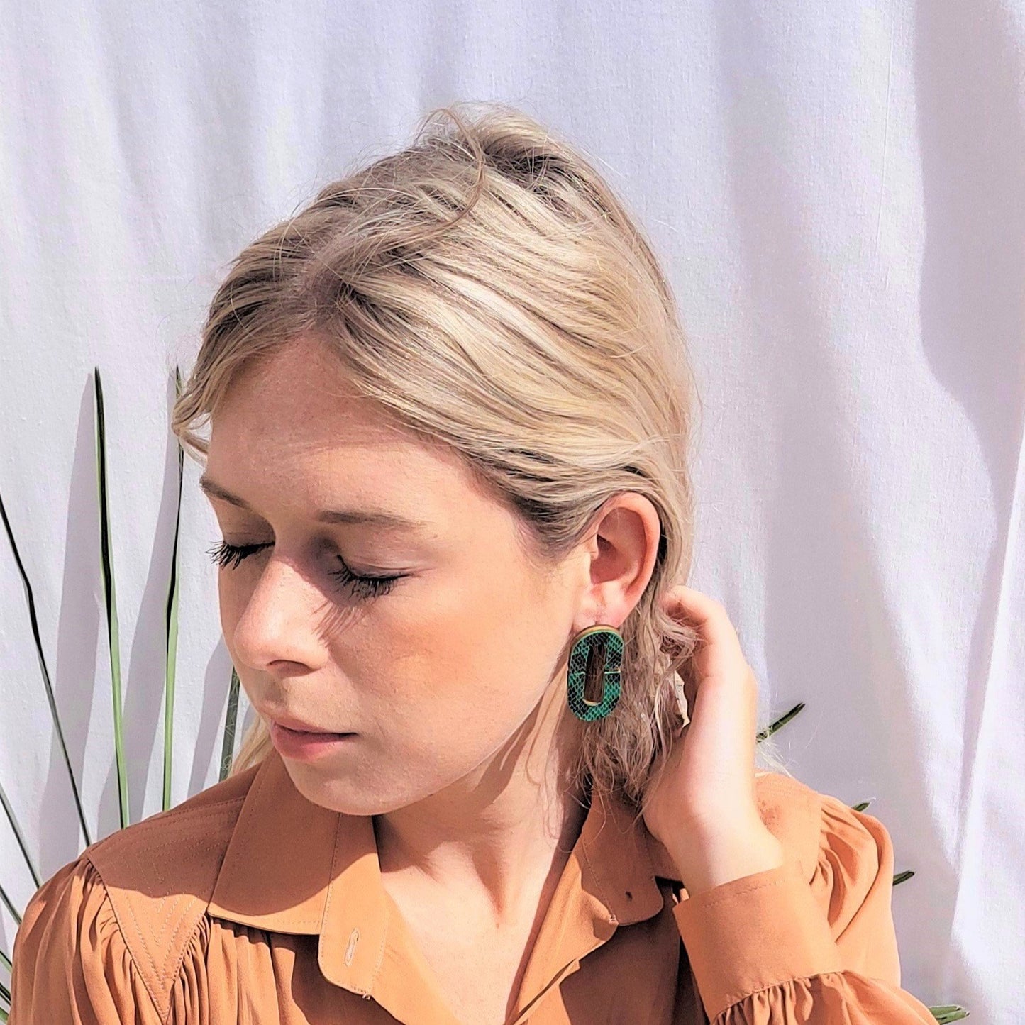 BOUCLES D'OREILLES BELLA UNI CUIR