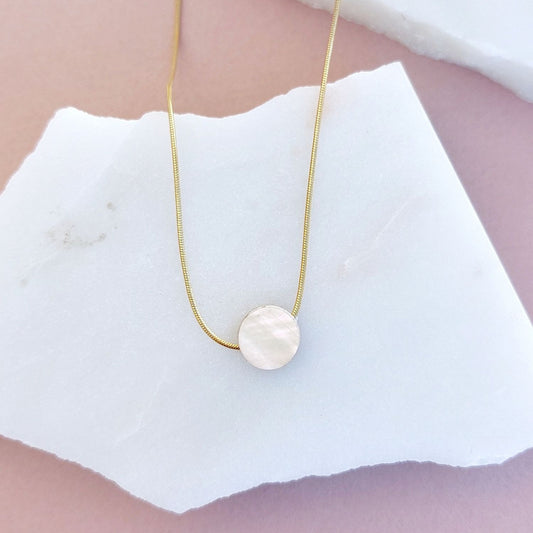 COLLIER BILLIE ROND NACRE
