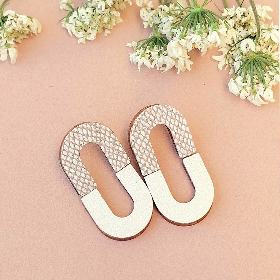 BOUCLES D'OREILLES BELLA DUO CUIR