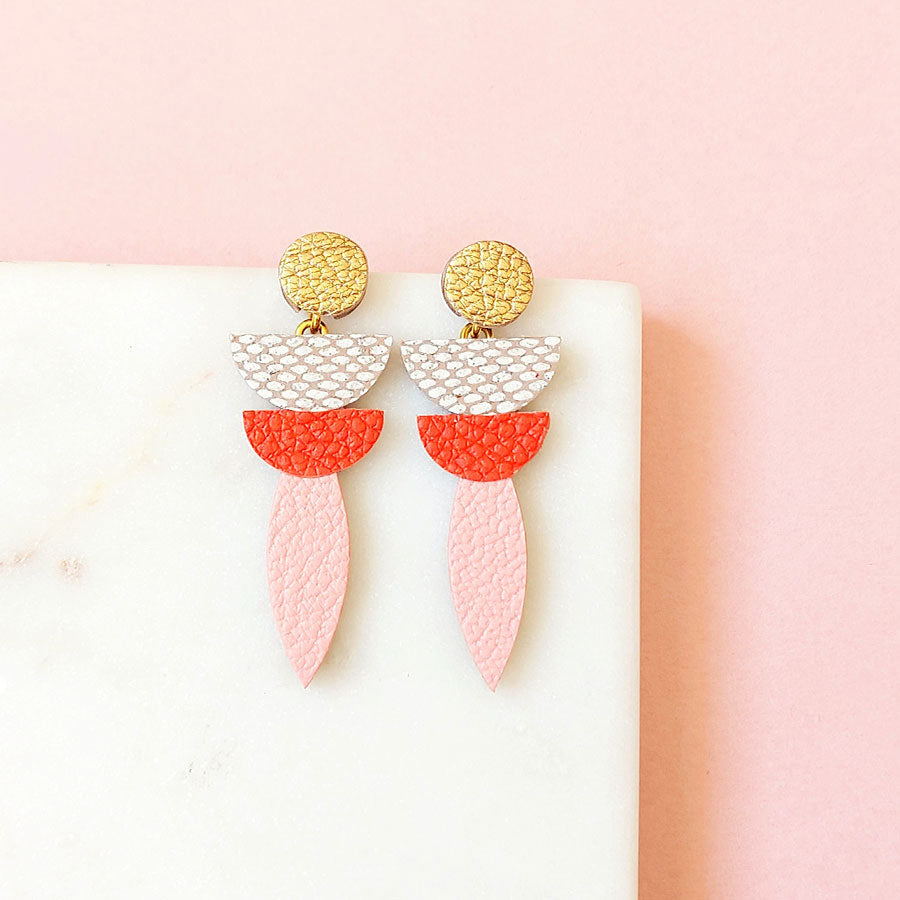 BOUCLES D'OREILLES GALA MIX CUIR