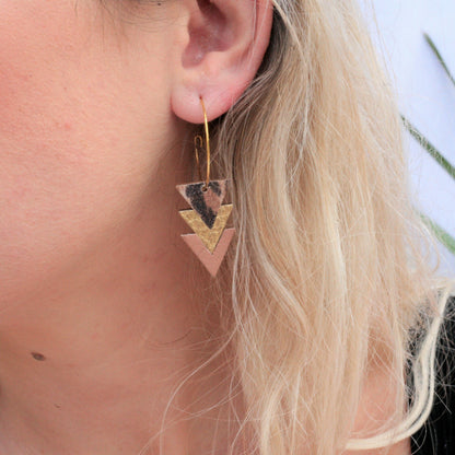 BOUCLES D'OREILLES CREOLES HOLLY CUIR